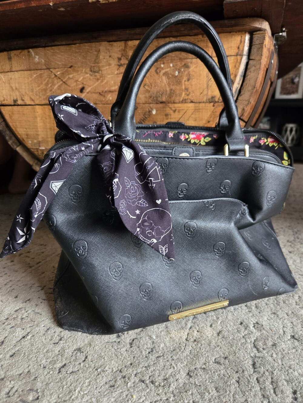 Betsey Johnson Skullicious Satchel